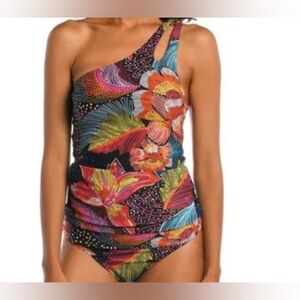 La Blanca Multicolor One-Shoulder Swimsuit